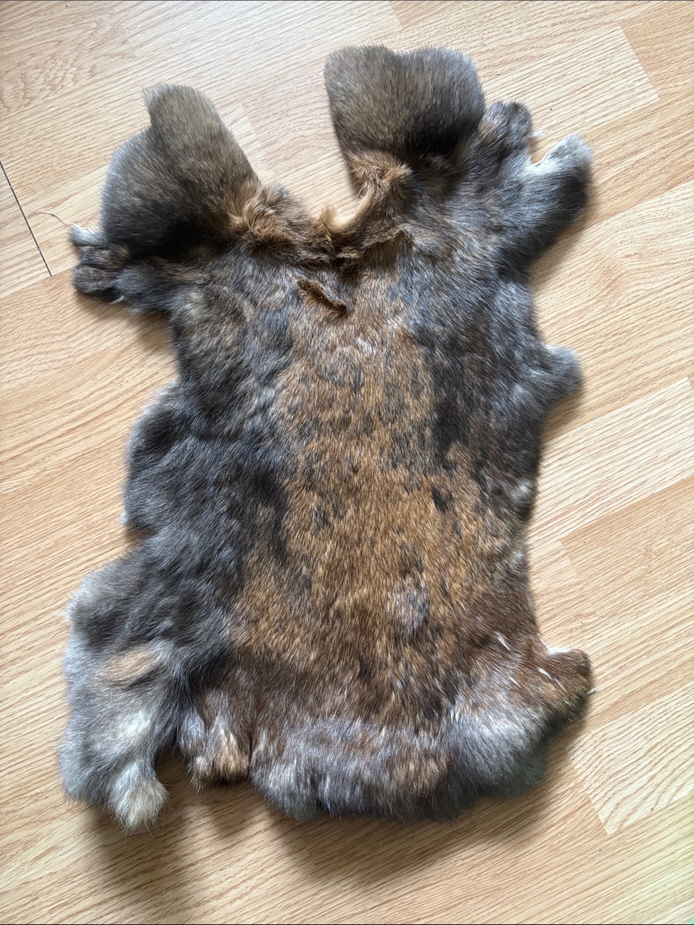 A204 Natural Brown Rabbit Fur Pelt crafts decor